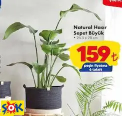 NATURAL HASIR SEPET BÜYÜK